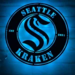 Seattle Kraken Metal Sign Kraken S Mark 1