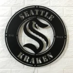 Seattle Kraken Metal Sign Kraken S Mark 1