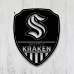 Seattle Kraken Metal Sign Shield Shape 1