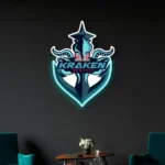 Seattle Kraken Neon Sign Kraken Sea Icon 1