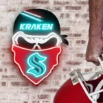Seattle Kraken Neon Sign Skull 1