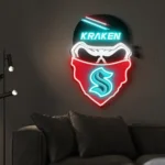 Seattle Kraken Neon Sign Skull 1