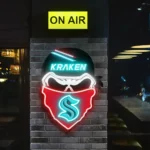 Seattle Kraken Neon Sign Skull 1