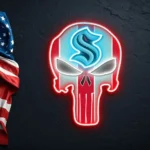 Seattle Kraken Neon Sign The Punisher 1