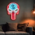 Seattle Kraken Neon Sign The Punisher 1