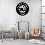 Seattle Mariners Metal Sign Philly 76ers Ball 1