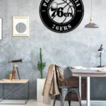 Seattle Mariners Metal Sign Philly 76ers Ball 1