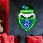 Seattle Mariners Neon Sign Skull 1