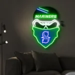 Seattle Mariners Neon Sign Skull 1