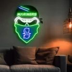Seattle Mariners Neon Sign Skull 1