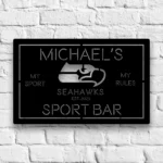Seattle Seahawks Metal Sign Bespoke Seahawks Logo 1