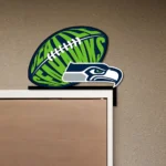 Seattle Seahawks Metal Sign Hawk Mascot Face 1