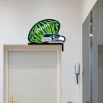 Seattle Seahawks Metal Sign Hawk Mascot Face 1