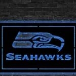 Seattle Seahawks Metal Sign Sea Hawk Logo 1