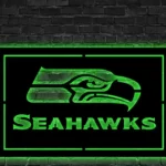 Seattle Seahawks Metal Sign Sea Hawk Logo 1
