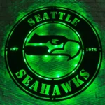 Seattle Seahawks Metal Sign Seahawk Head 1