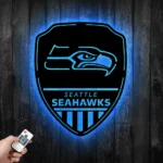 Seattle Seahawks Metal Sign Shield Shape 1