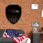 Seattle Seahawks Metal Sign Shield Shape 1