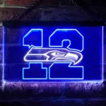Seattle Seahawks Neon Sign 12th Man Cave 1