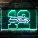 Seattle Seahawks Neon Sign 12th Man Cave 1