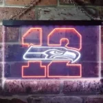 Seattle Seahawks Neon Sign 12th Man Cave 1