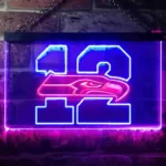 Seattle Seahawks Neon Sign 12th Man Cave 1