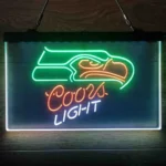 Seattle Seahawks Neon Sign Coors Light 3 Color 1