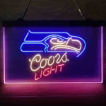 Seattle Seahawks Neon Sign Coors Light 3 Color 1