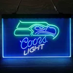 Seattle Seahawks Neon Sign Coors Light 3 Color 1