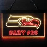 Seattle Seahawks Neon Sign Custom Team Number 1