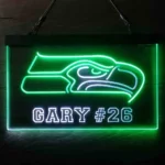 Seattle Seahawks Neon Sign Custom Team Number 1