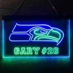 Seattle Seahawks Neon Sign Custom Team Number 1