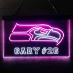 Seattle Seahawks Neon Sign Custom Team Number 1