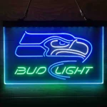 Seattle Seahawks Neon Sign Detailed Bud Light 3 Color 1