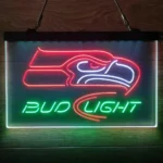 Seattle Seahawks Neon Sign Detailed Bud Light 3 Color 1