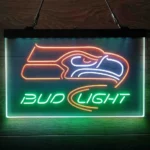 Seattle Seahawks Neon Sign Detailed Bud Light 3 Color 1