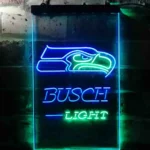 Seattle Seahawks Neon Sign Detailed Busch Light 1