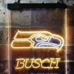 Seattle Seahawks Neon Sign Detailed Busch Light 1