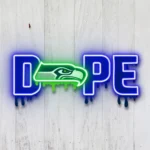 Seattle Seahawks Neon Sign Dripping Dope 1