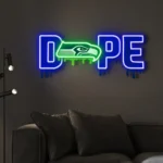 Seattle Seahawks Neon Sign Dripping Dope 1