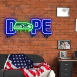 Seattle Seahawks Neon Sign Dripping Dope 1