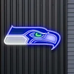 Seattle Seahawks Neon Sign Glowing Hawk Head 1