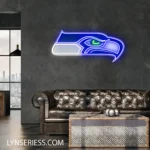 Seattle Seahawks Neon Sign Glowing Hawk Head 1