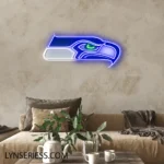 Seattle Seahawks Neon Sign Glowing Hawk Head 1