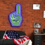 Seattle Seahawks Neon Sign Nfl Foam Finger 1