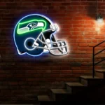 Seattle Seahawks Neon Sign Nfl Football Helmet Acrylic Led 1