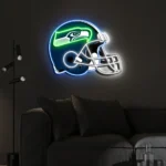 Seattle Seahawks Neon Sign Nfl Football Helmet Acrylic Led 1