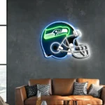Seattle Seahawks Neon Sign Nfl Football Helmet Acrylic Led 1