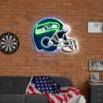 Seattle Seahawks Neon Sign Nfl Football Helmet Acrylic Led 1