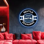 Seattle Seahawks Neon Sign Rugby Acrylic 1